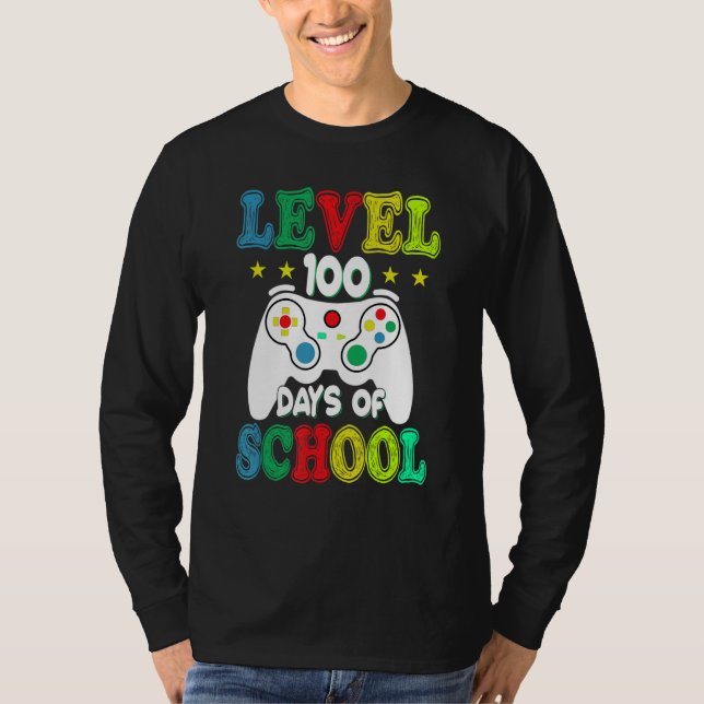 Camiseta 100 Days of School Level Unlocked Video Games Game (Frente)