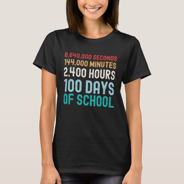 Camiseta 100 Days of School Math (Frente)