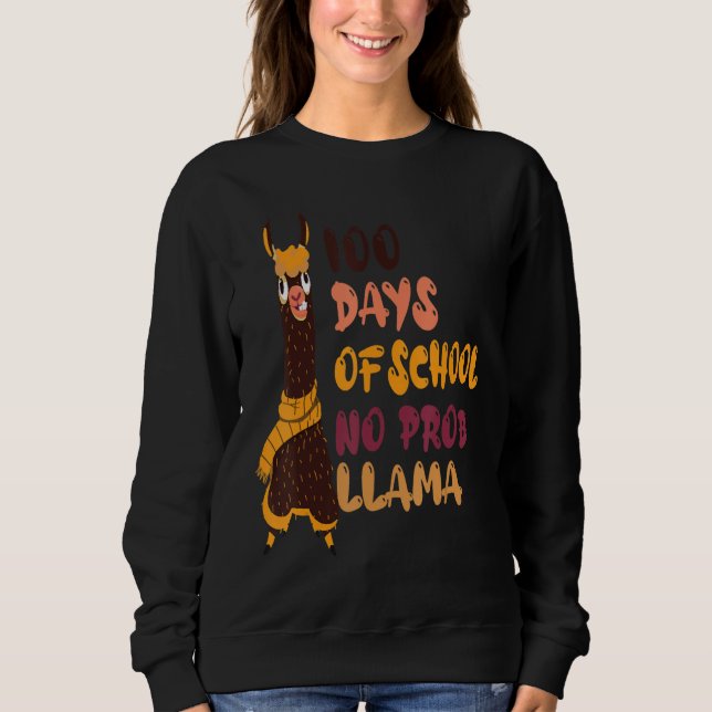 Camiseta 100 Days Of School No Prob Llama Llama Teachers St (Frente)