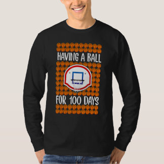 Camiseta 100 Days Of School Pun 100th Day Sport Basketball