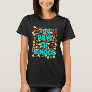 Camiseta 100 Days Of School Sports 100th Day Boys Students