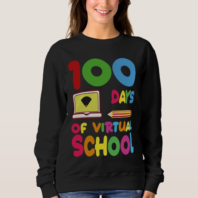 Camiseta 100 Days Of Virtual School 2023 (Frente)