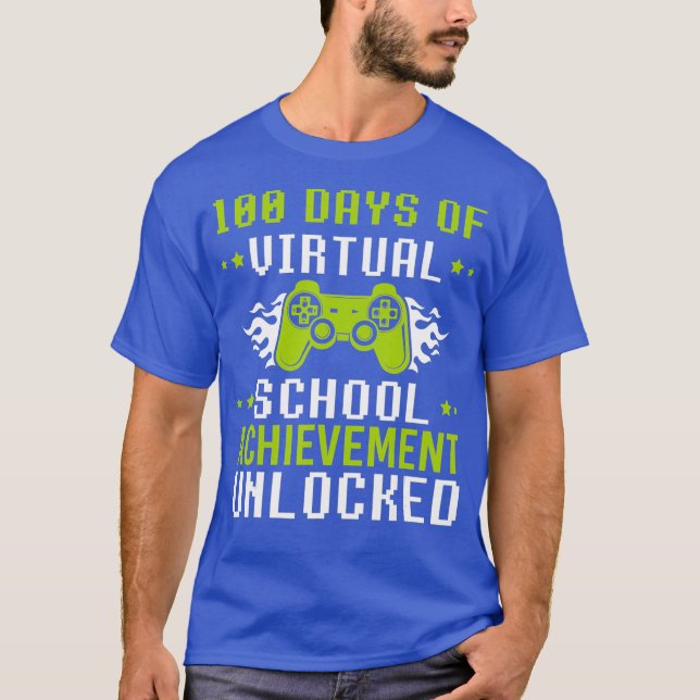 Camiseta 100 Days of Virtual School Fun Gaming Video Kids (Frente)