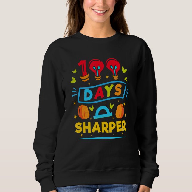 Camiseta 100 Days Sharper     100 Days Of School (Frente)