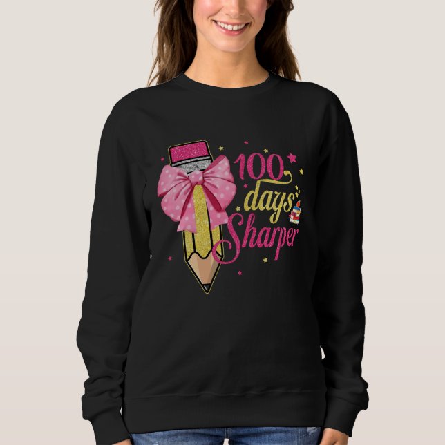 Camiseta 100 Days Sharper Happy 100 Days Of School Pencil B (Frente)