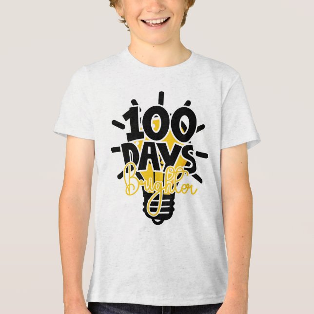 Camiseta 100 Days Smarter & Brighter School (Frente)