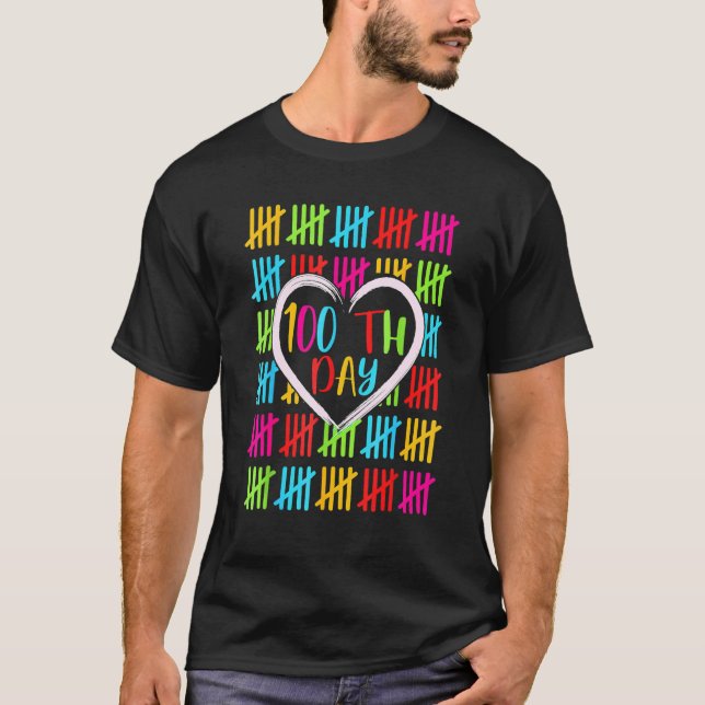Camiseta 100 Days Smarter Counting Tally Marks 100Th Day Of (Frente)