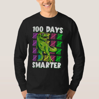 Camiseta 100 Days Smarter Dino Dinosaur rex 100 Days of Sch
