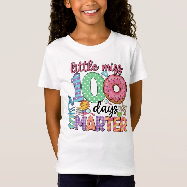 Camiseta 100 Days Smarter – Happy 100 Days of School (Frente)