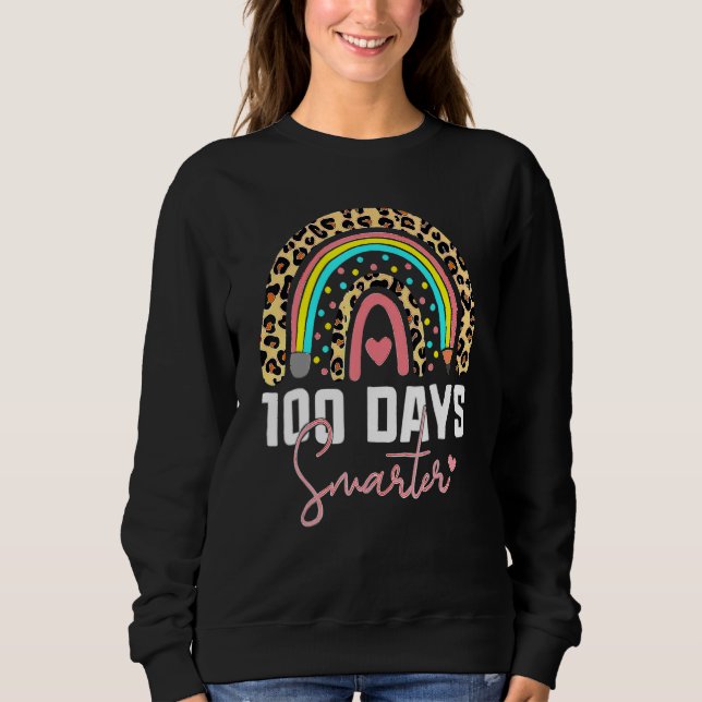 Camiseta 100 Days Smarter Happy 100th Day Of School Rainbow (Frente)