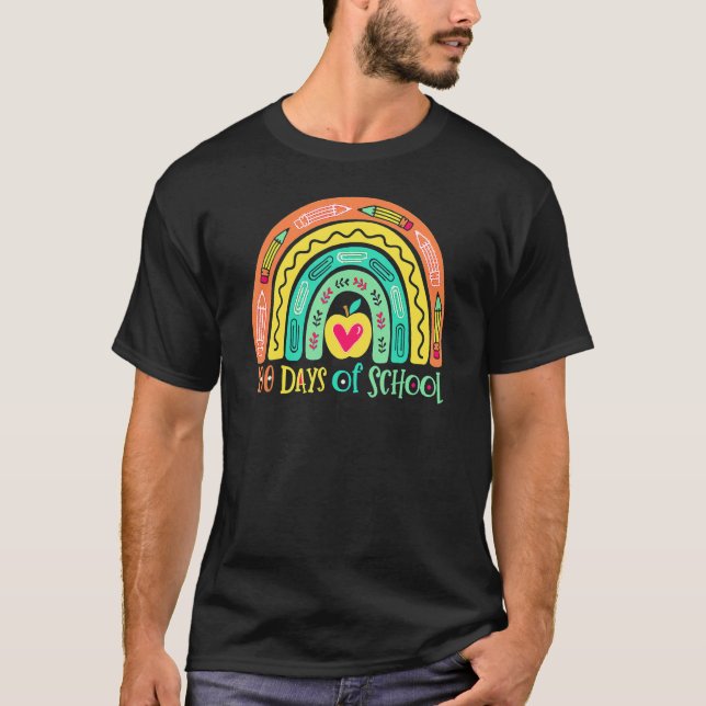Camiseta 100 Days Smarter Happy 100th Day Of School Rainbow (Frente)