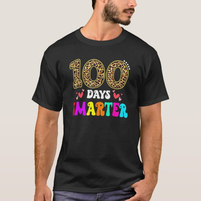 Camiseta 100 Days Smarter Kindergarten 100th Day Of School  (Frente)