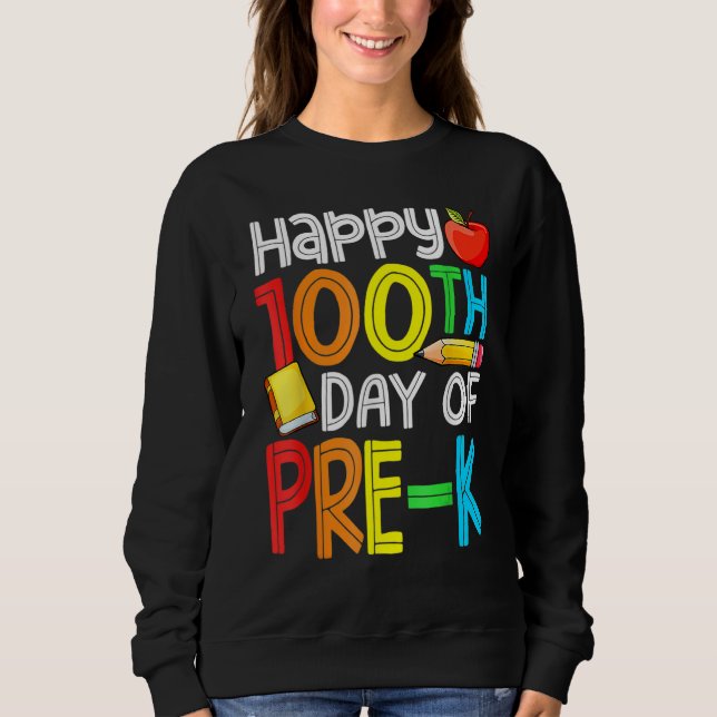 Camiseta 100 Days Smarter Pre-K Happy 100th Day Of School P (Frente)