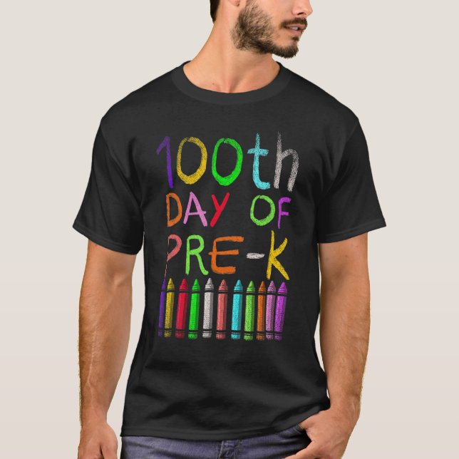 Camiseta 100 Days Smarter Pre-K Happy 100th Day Of School P (Frente)