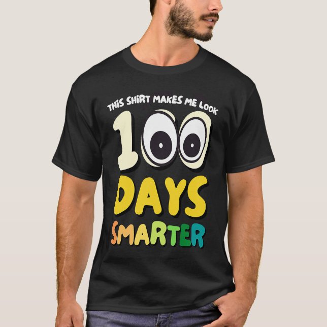 Camiseta 100 Days Smarter Preschool Kindergarten Elementary (Frente)