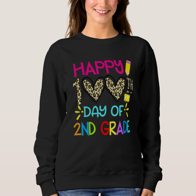 Camiseta 100 Days Smarter Second Grade 100th Day Of School  (Frente)