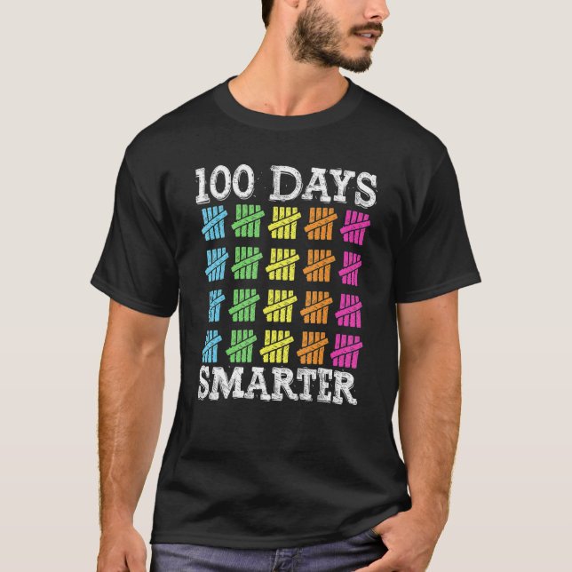 Camiseta 100 Days Smarter Shirt, Teachers Kids Boys Girls S (Frente)