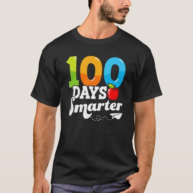 Camiseta 100 Days Smarter Teacher 100th Day Of School Kinde (Frente)