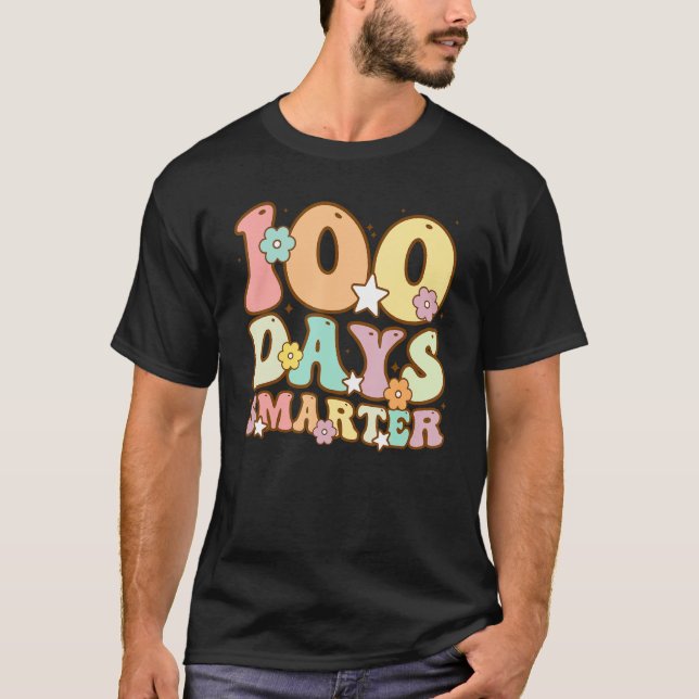 Camiseta 100 Days Smarter Teacher Students Happy 100th Day  (Frente)