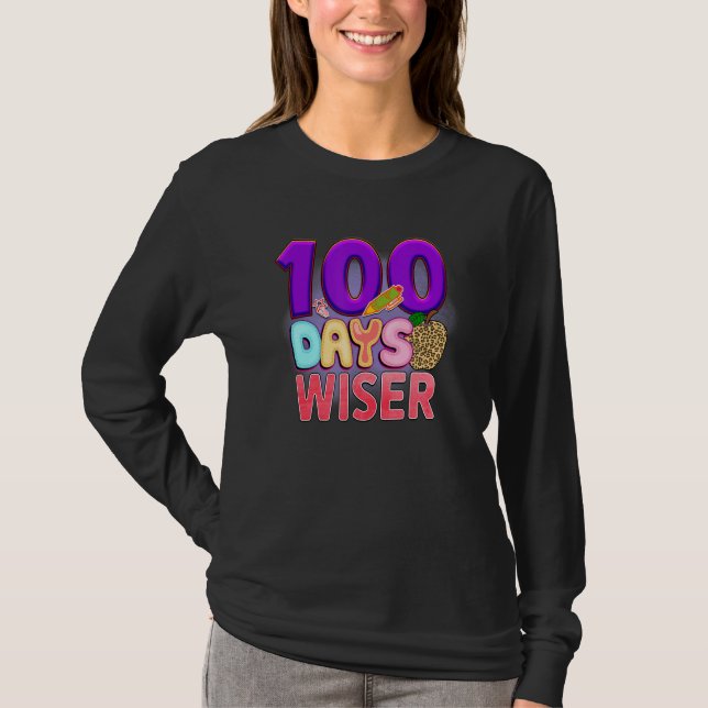 Camiseta 100 Days Wiser  Student Teacher (Frente)