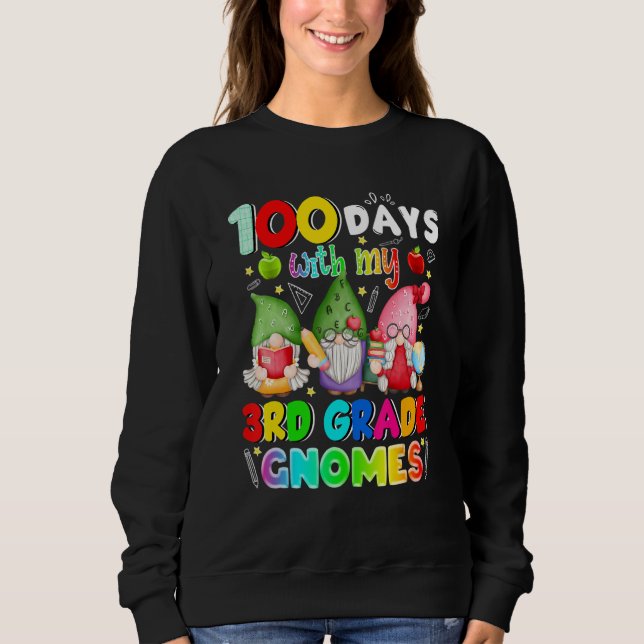 Camiseta 100 Days With My 3rd Grade Gnomies Gnome 100th Day (Frente)