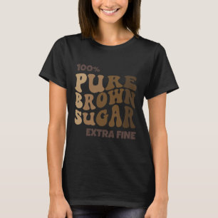 Camiseta 100% de açúcar castanho puro Melanina Orgulhosa Hi