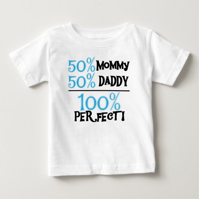 Camiseta 100% de azul perfeito (Frente)