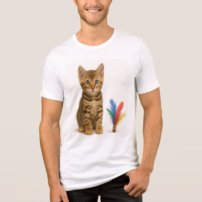 Camiseta 100% de Chance de Caos - Estilo de Kitten Bengal (Frente)