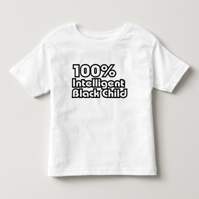 Camiseta 100% de Criança Negra Inteligente (Frente)
