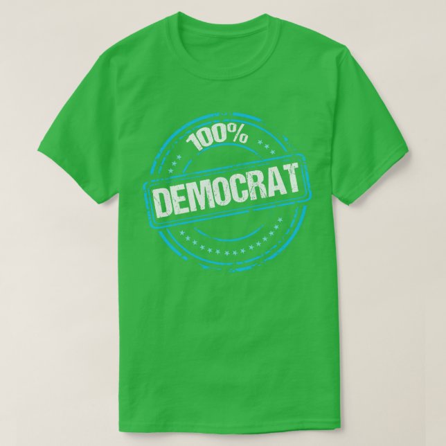Camiseta 100 Democrata (Frente do Design)