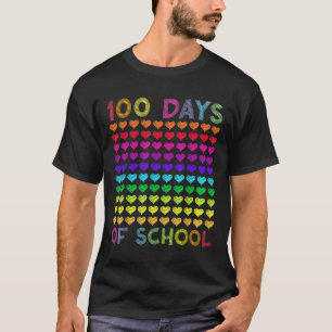 Camiseta 100 Dias Bons De Escola E Ainda A Adorando Coraçõe