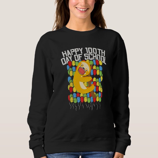 Camiseta 100 Dias Bons De Máscara De Rosto Escolar Virtual  (Frente)