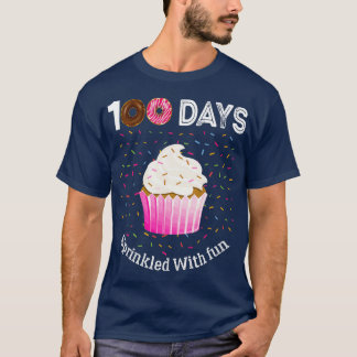 Camiseta 100 dias borrifados com diversão engraçada 100 dia