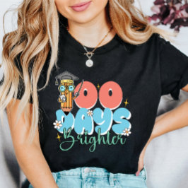 Camiseta 100 dias Brighter Retro Groovy School