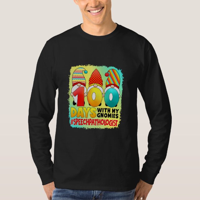 Camiseta 100 Dias Com O Meu Gnomies Fala Patologista - Teac (Frente)