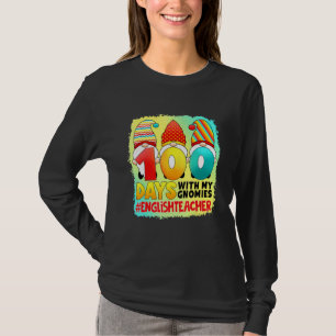 Camiseta 100 Dias Com Os Meus Gnomos Professor De Inglês -