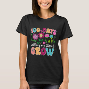 Camiseta 100 dias cultivando flores de boho 100 dias profes