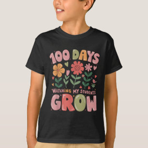 Camiseta 100 dias cultivando flores retrorreflectoras Profe