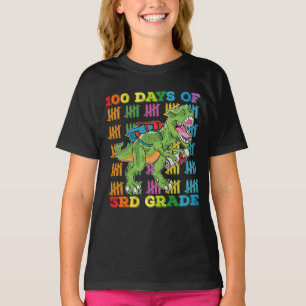 Camiseta 100 Dias Da 3ª Série Da Escola De Dinossauros T Re