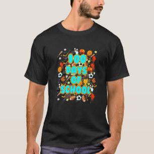 Camiseta 100 dias Da Bola esportiva escolar Professor Ou Al
