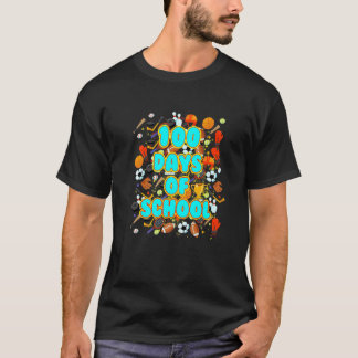 Camiseta 100 dias Da Bola esportiva escolar Professor Ou Al