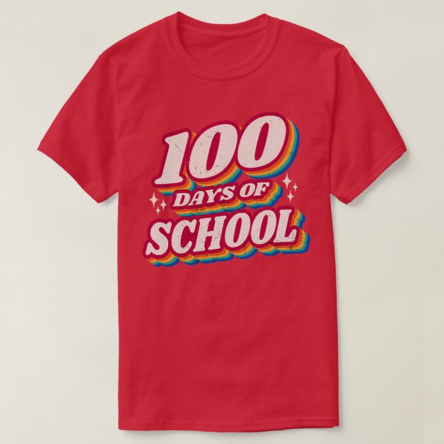 Camiseta 100 DIAS DA ESCOLA 100 Dias Bonito Professor Legal (Frente do Design)