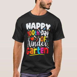 Camiseta 100 Dias Da Escola De Jardim De Infância Alunos Pr