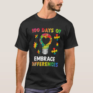 Camiseta 100 Dias De Abraçar Diferenças De Quebra-cabeça