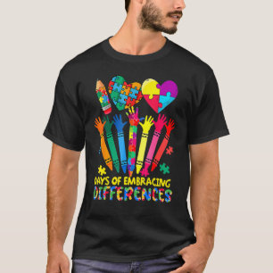 Camiseta 100 Dias De Adoção De Diferenças Autismo Consciênc