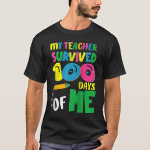 Camiseta 100 dias de adolescentes escolares 100º dia do ens