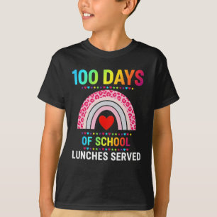 Camiseta 100 Dias De Almoços Escolares Servidos Almoço Alar