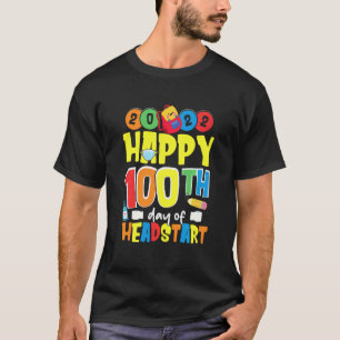 Camiseta 100 Dias De Alunos Professores Da Escola Headstart