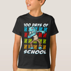 Camiseta 100 Dias De Amante de os animais De Diversão Zombi