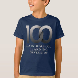 Camiseta 100 Dias de Aprendizado Escolar Nunca Pare de Apre